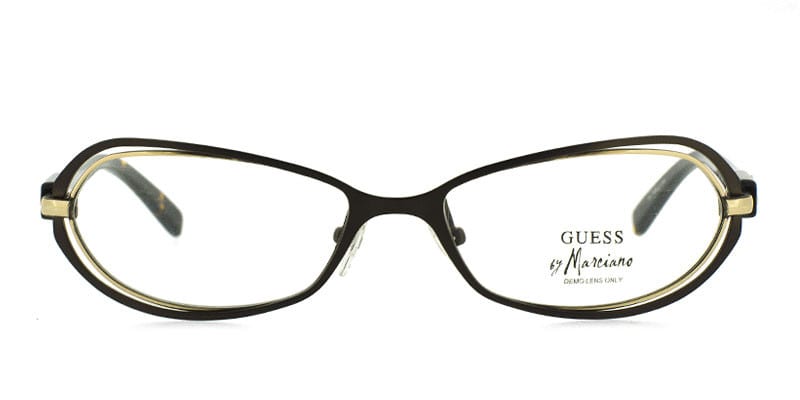 Guess By Marciano GM124 Brown w/Gold NA Cat Eye, Rectangle Full Frame sunglasses - front