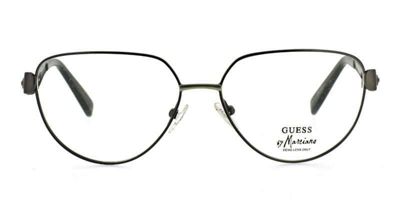 Guess By Marciano GM122 Gunmetal Cat Eye Full Frame eyeglasses - front