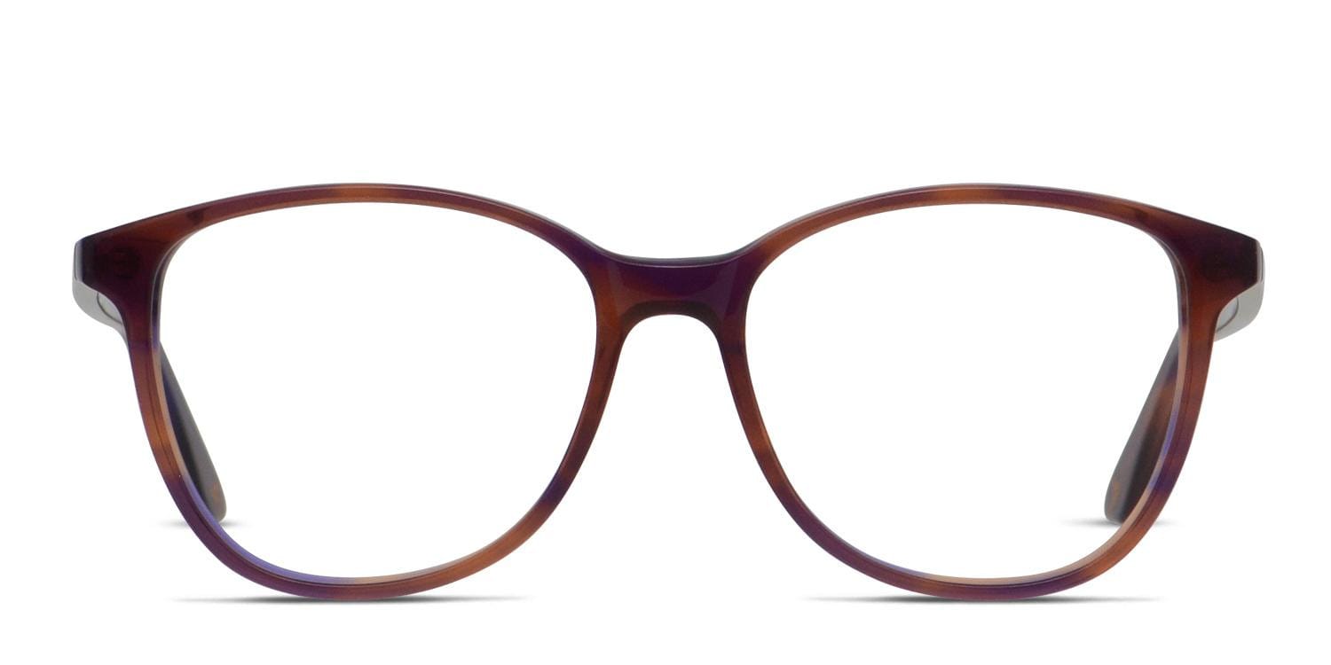 Barbara Purple Tortoise w/Brown Cat Eye, Oversized Full Frame eyeglasses - front