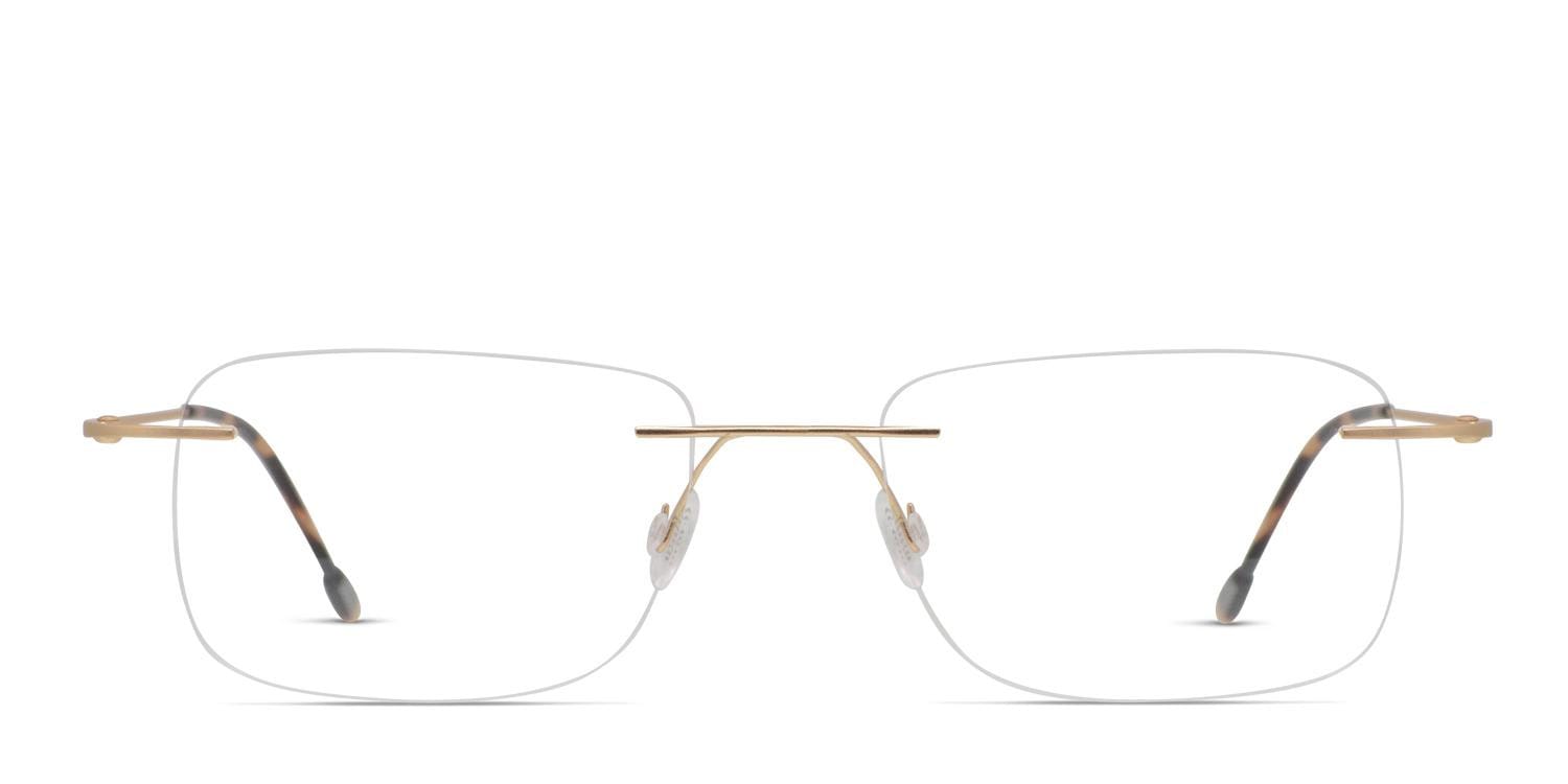 Moscow Gold Rectangle Rimless eyeglasses - front