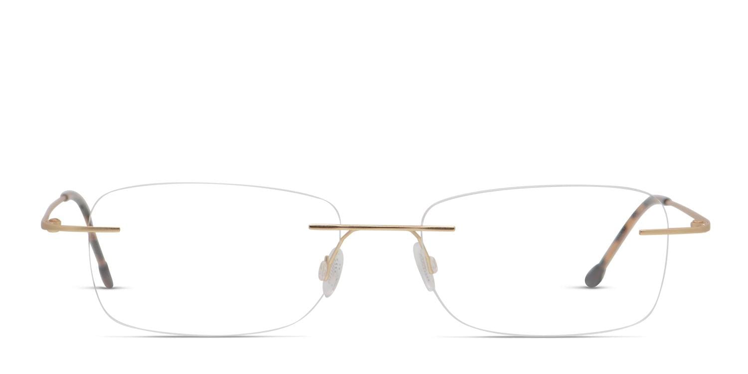 Milano Gold Rectangle Rimless eyeglasses - front