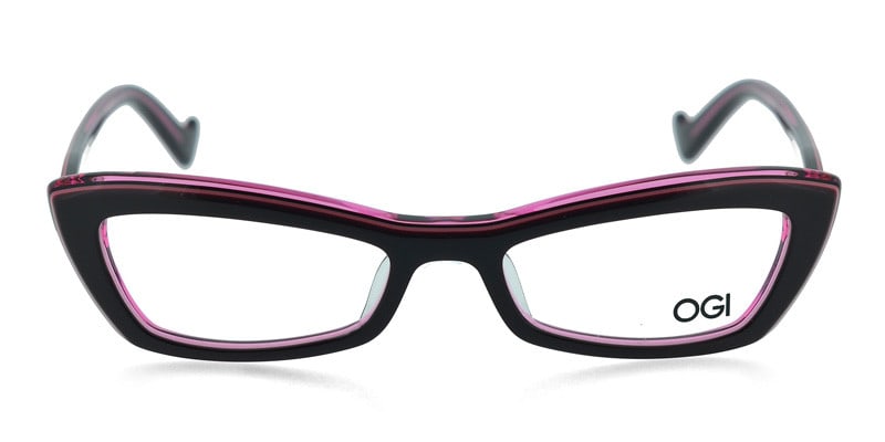 OGI 9064 Purple w/Pink NA Cat Eye, Rectangle, Wayframe Full Frame sunglasses - front