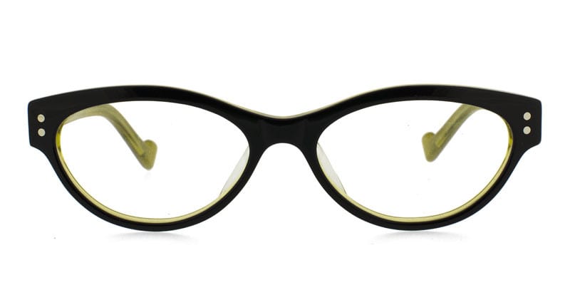 OGI 3067 Dark Brown w/Yellow NA Cat Eye, Oval Full Frame sunglasses - front