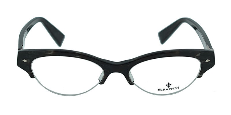 Seraphin Illion Black Pearl NA Cat Eye, Oval Half Frame sunglasses - front