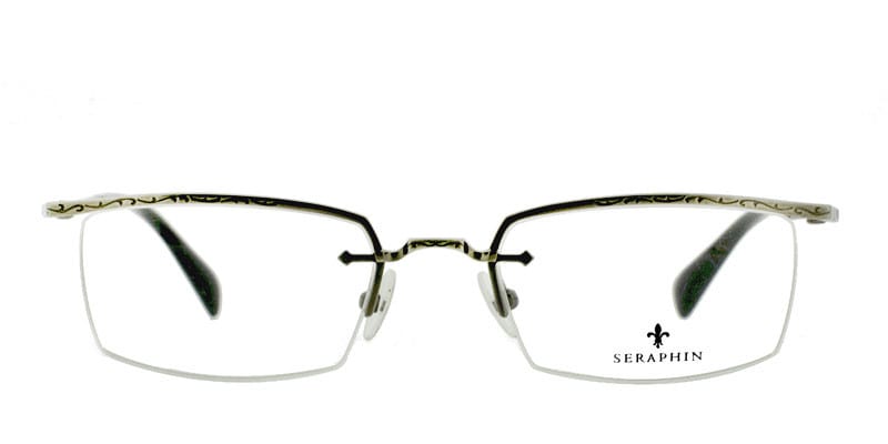 Seraphin WoodDale Silver NA Rectangle Half Frame sunglasses - front