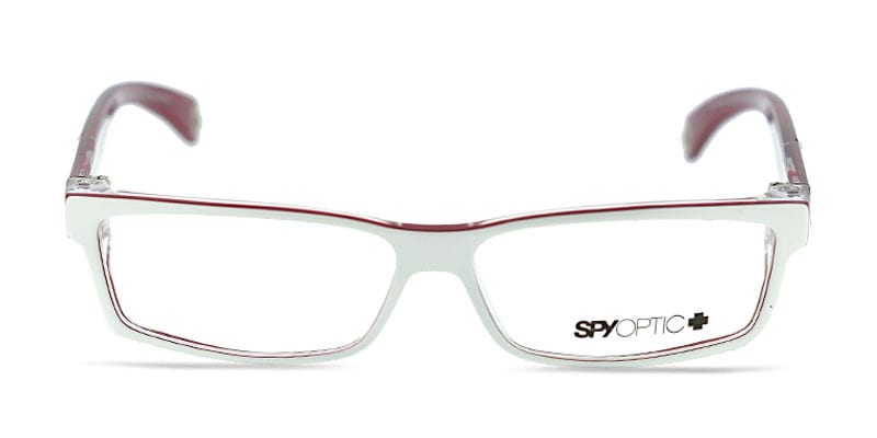 Spy Charly White w/Red NA Rectangle Full Frame sunglasses - front