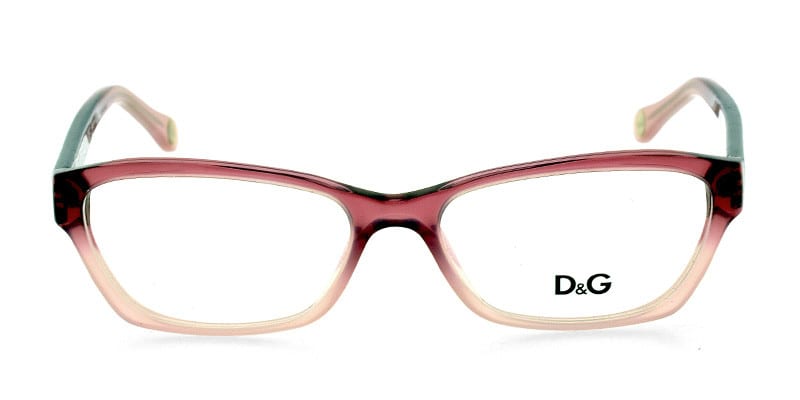 D&G 1216 Clear Plum NA Rectangle, Wayframe Full Frame sunglasses - front