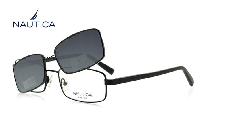Nautica N4021 Black w/Navy Blue w/Clip-on NA
