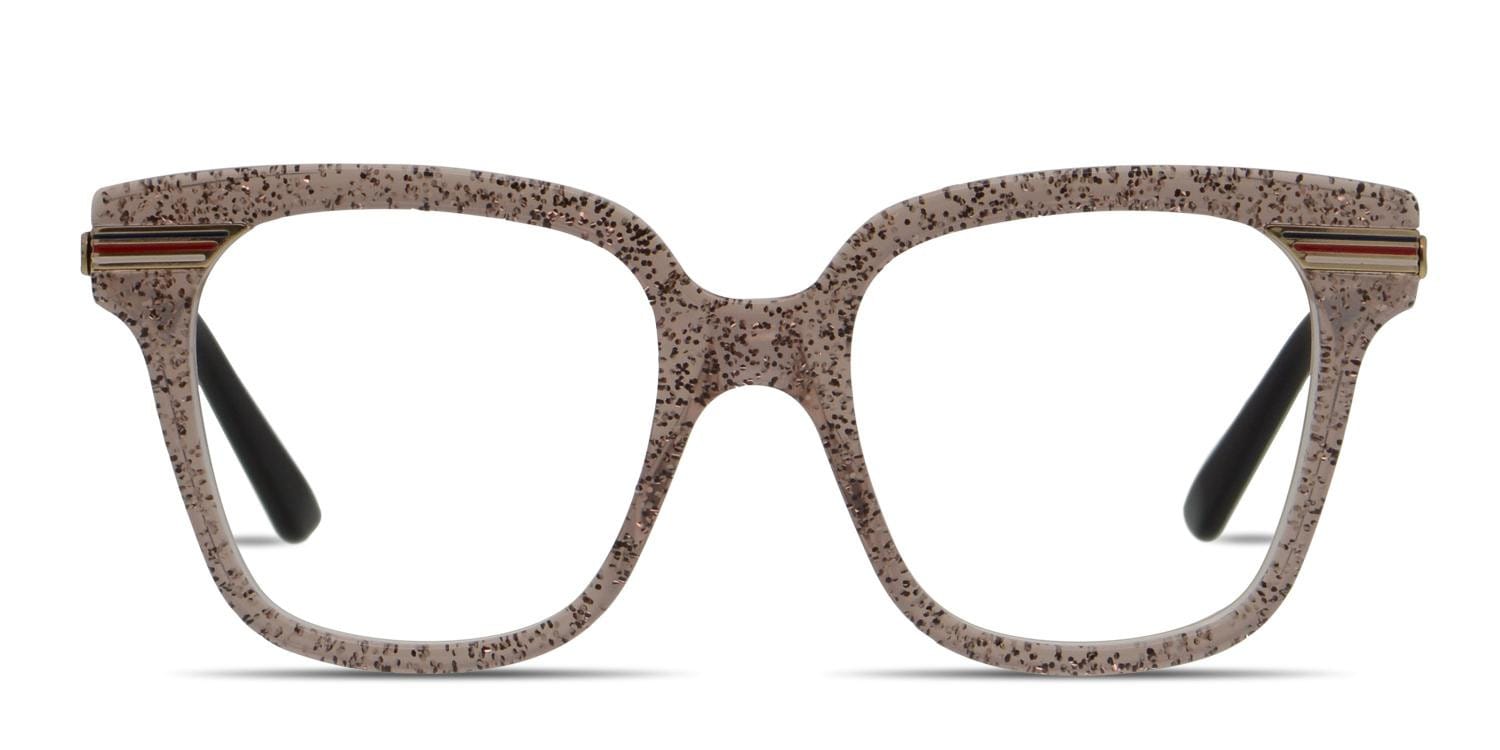 Gucci GG0284O Natural/Gold/Glitter Prescription Eyeglasses