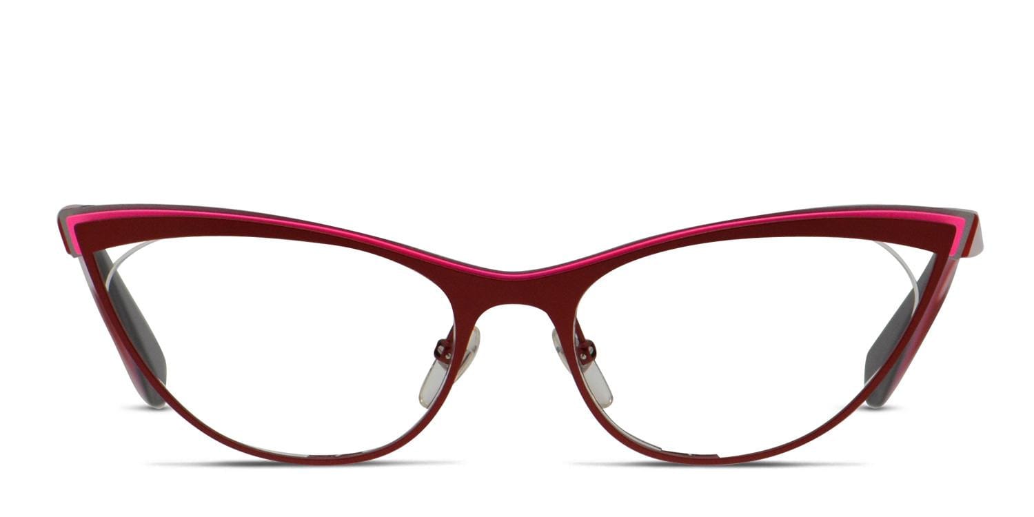 Alain Mikli A02003 Red/Pink/Gray Cat Eye Full Frame eyeglasses - front