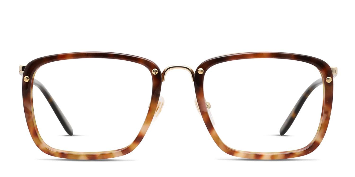 Gucci GG0676O Tortoise/Gold Square Full Frame eyeglasses - front
