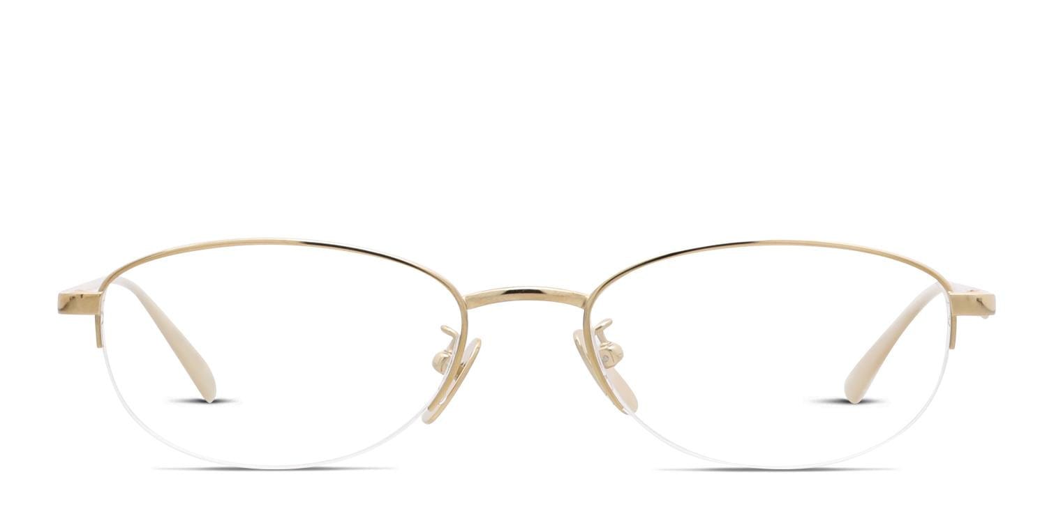 Gucci GG0339OJ Gold Oval Half Frame eyeglasses - front