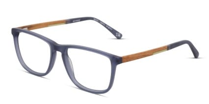 Botaniq BIO-1010 Blue, Clear glasses - Blue / Clear - Angle View