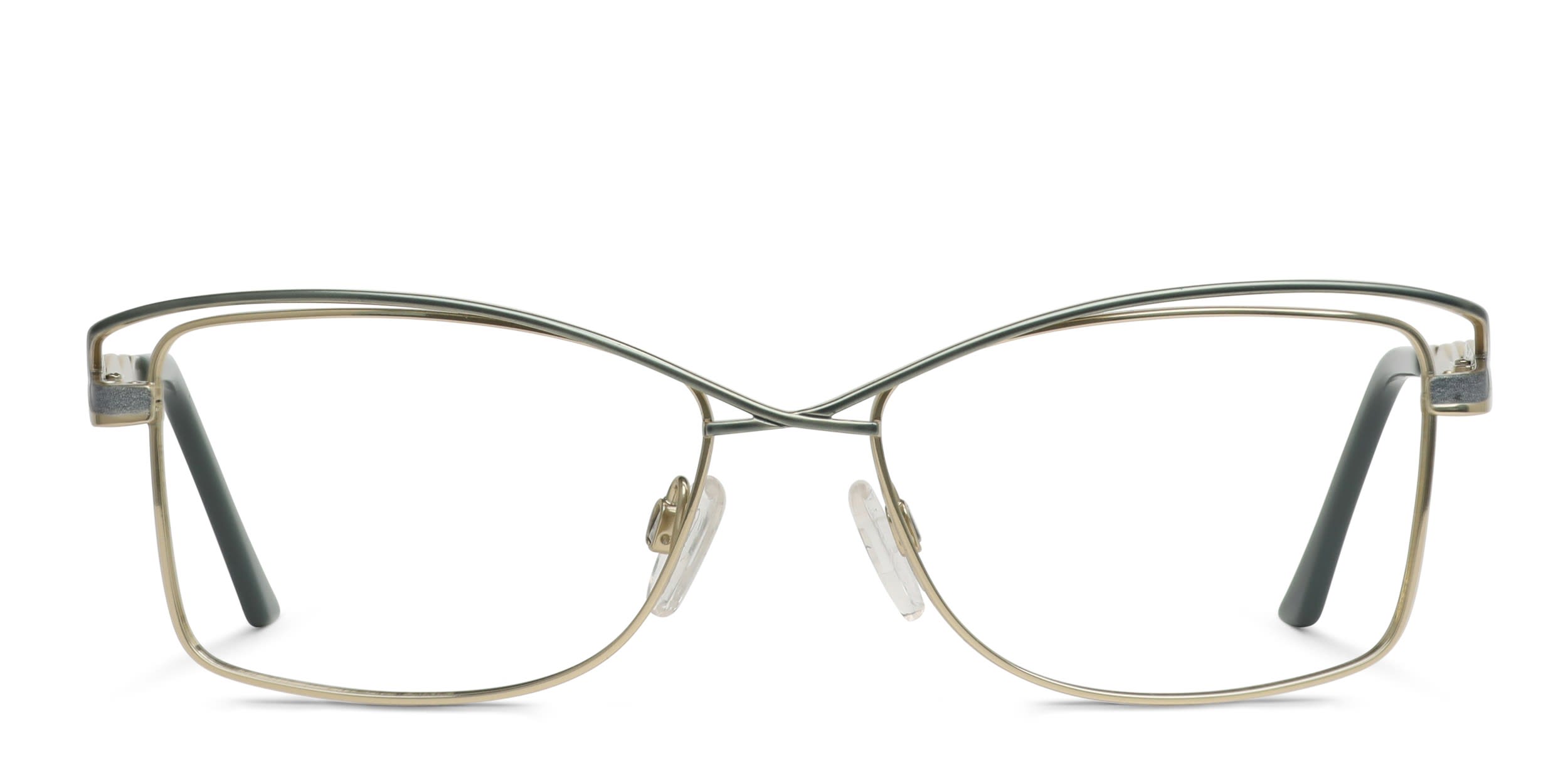 Cazal 1264 Green, Gold glasses - Gold / Green - Frontal View