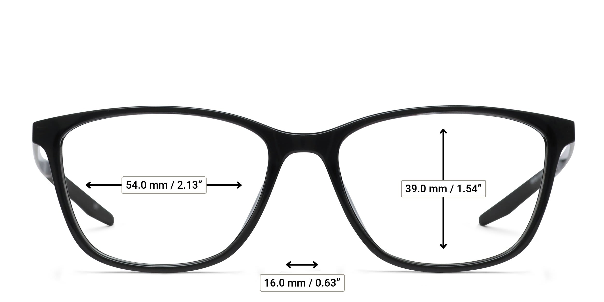 Nike 7284 Shiny Black Prescription Eyeglasses