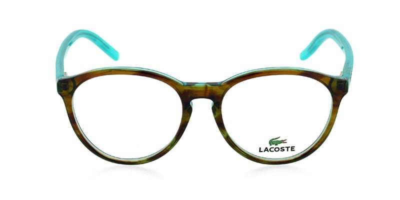 Lacoste L2648 Clear Tortoise w/Aqua NA Wayframe, Round Full Frame sunglasses - front