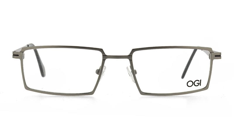 OGI 9602 Matte Silver NA Rectangle Full Frame sunglasses - front