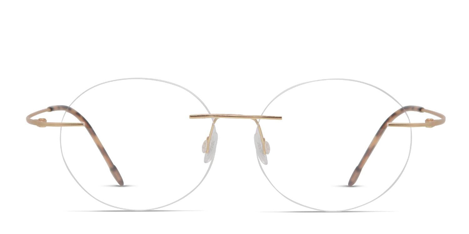 Smith Gold Round, Oval Rimless eyeglasses - front