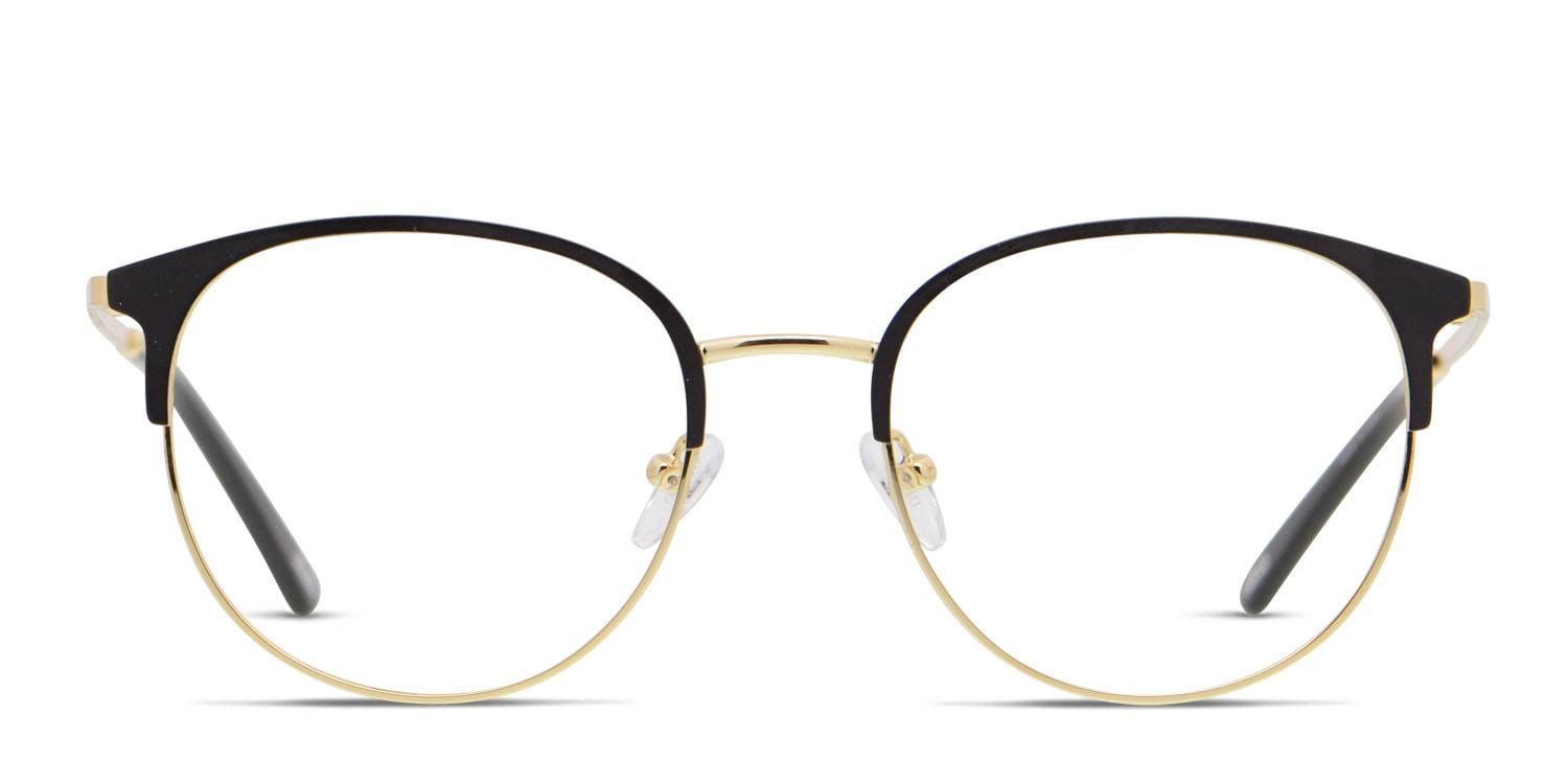 Ottoto Talinum Black/Gold Round, Browline Full Frame eyeglasses - front