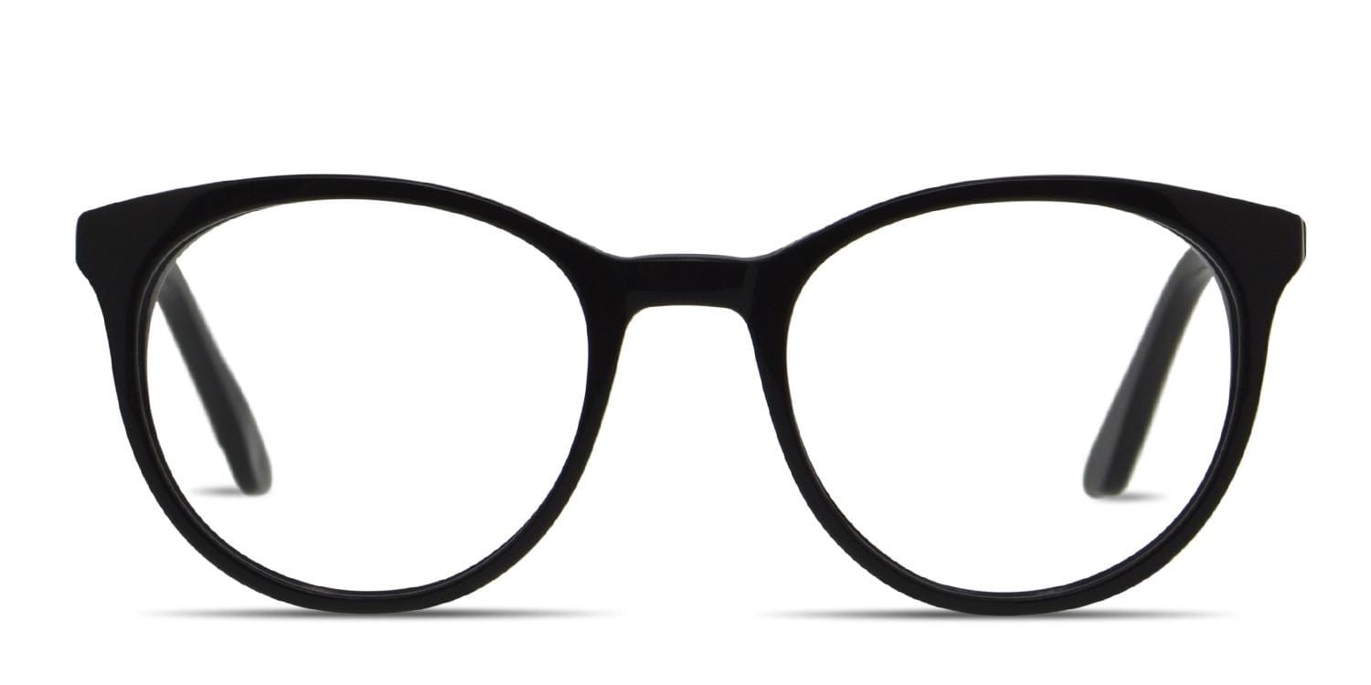 Amelia E. Veronique Shiny Black glasses - Shiny Black - Frontal View