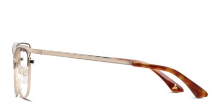 Amelia E. Bridgette Gold, Black glasses - Black / Gold - Side View