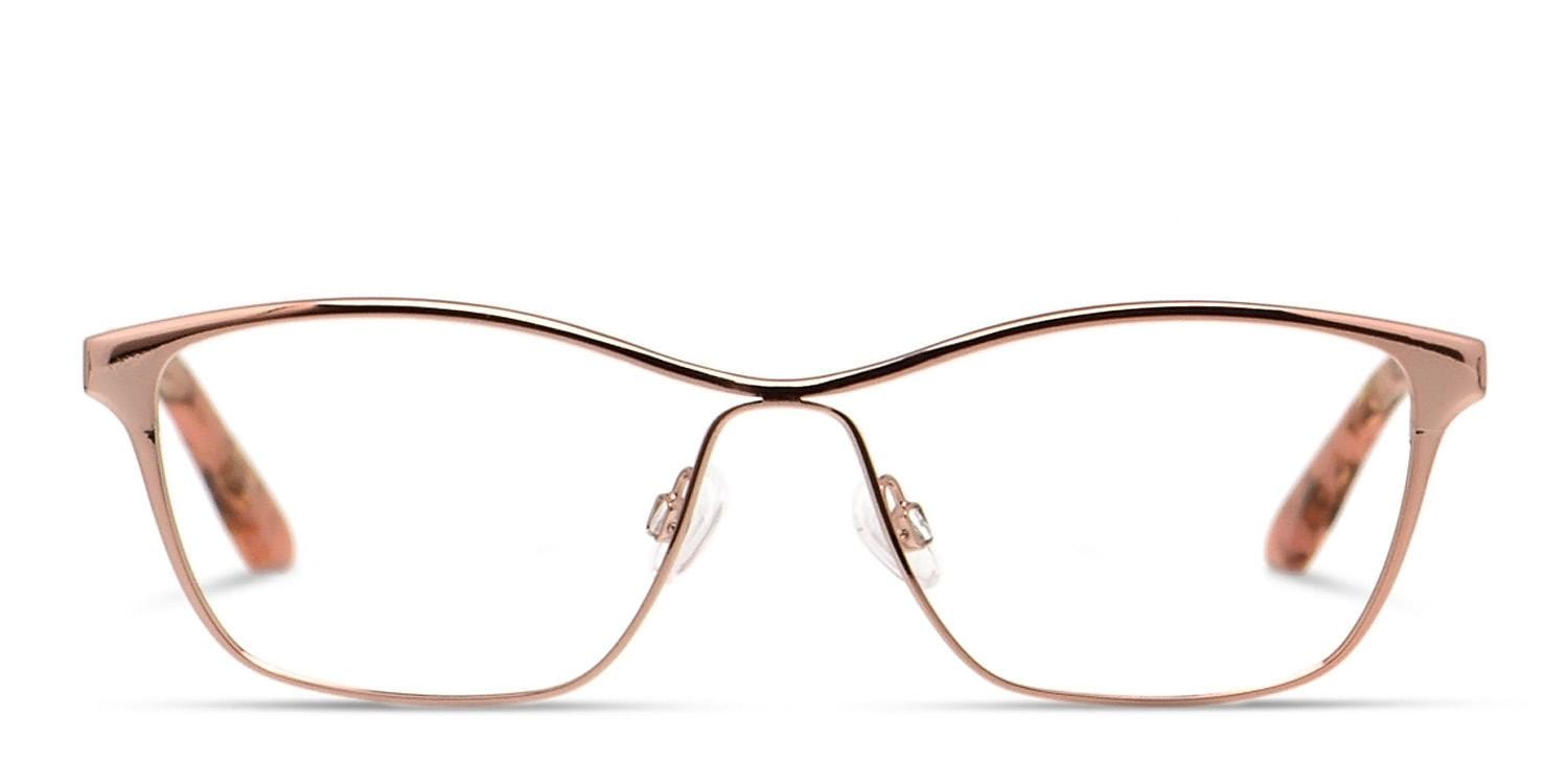 Amelia E. Moira Rose Gold Rectangle, Cat Eye Full Frame eyeglasses - front