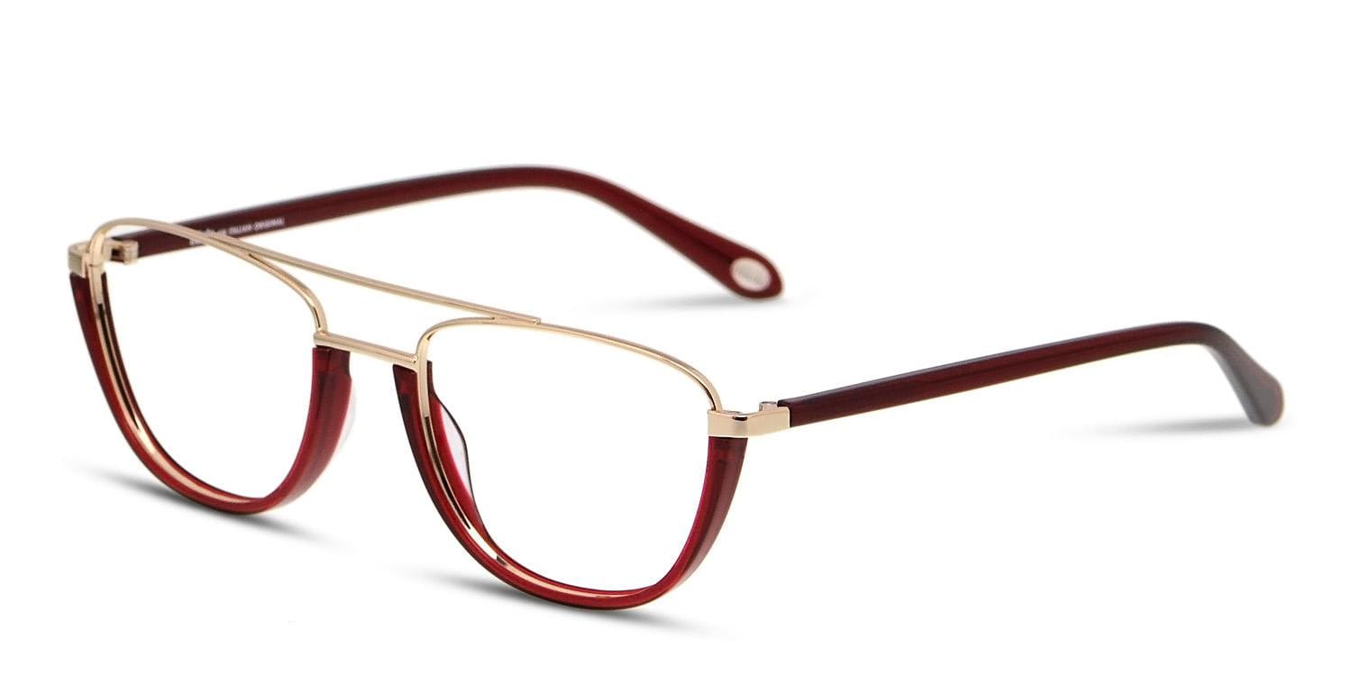 Ottoto Stefano Gold/Wine Prescription Eyeglasses