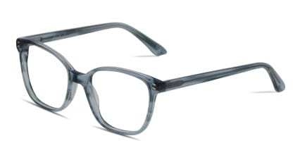 Amelia E. Chardonnay Clear Blue glasses - Blue / Clear - Angle View