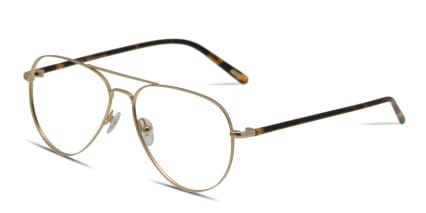 Ottoto Tear Drop Gold/Tortoise glasses - Gold / Tortoise - Angle View