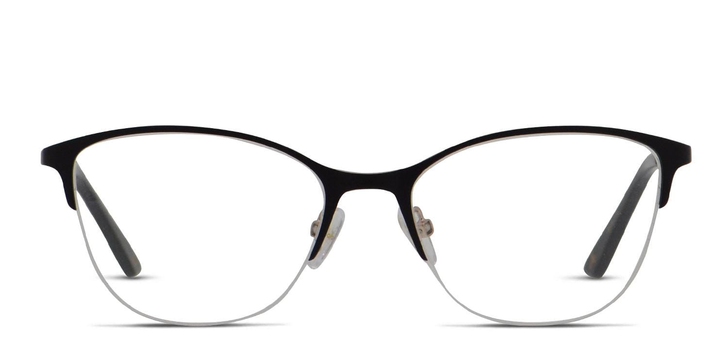 Amelia E. Amaya Black/Gold Cat Eye Half Frame eyeglasses - front