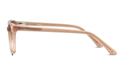 Amelia E. Yessica Beige, Clear glasses - Beige / Clear - Side View