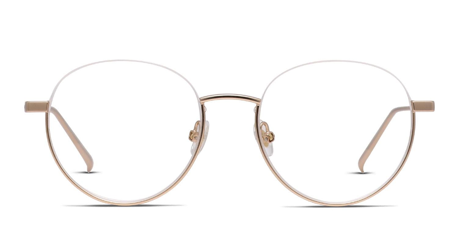 Ottoto Odetta Gold Round Half Frame eyeglasses - front