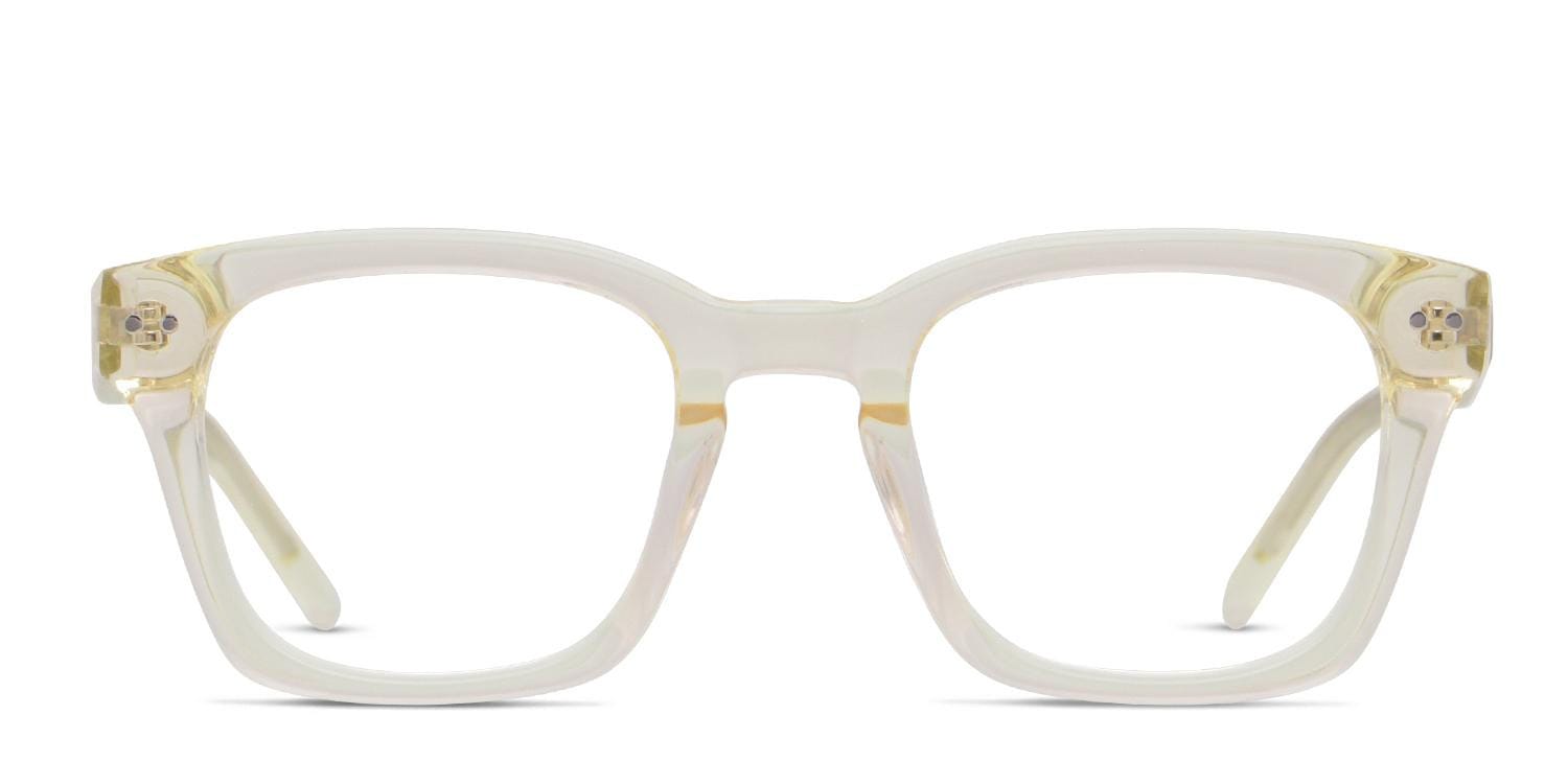 Muse Toppin Clear Yellow Square Full Frame eyeglasses - front
