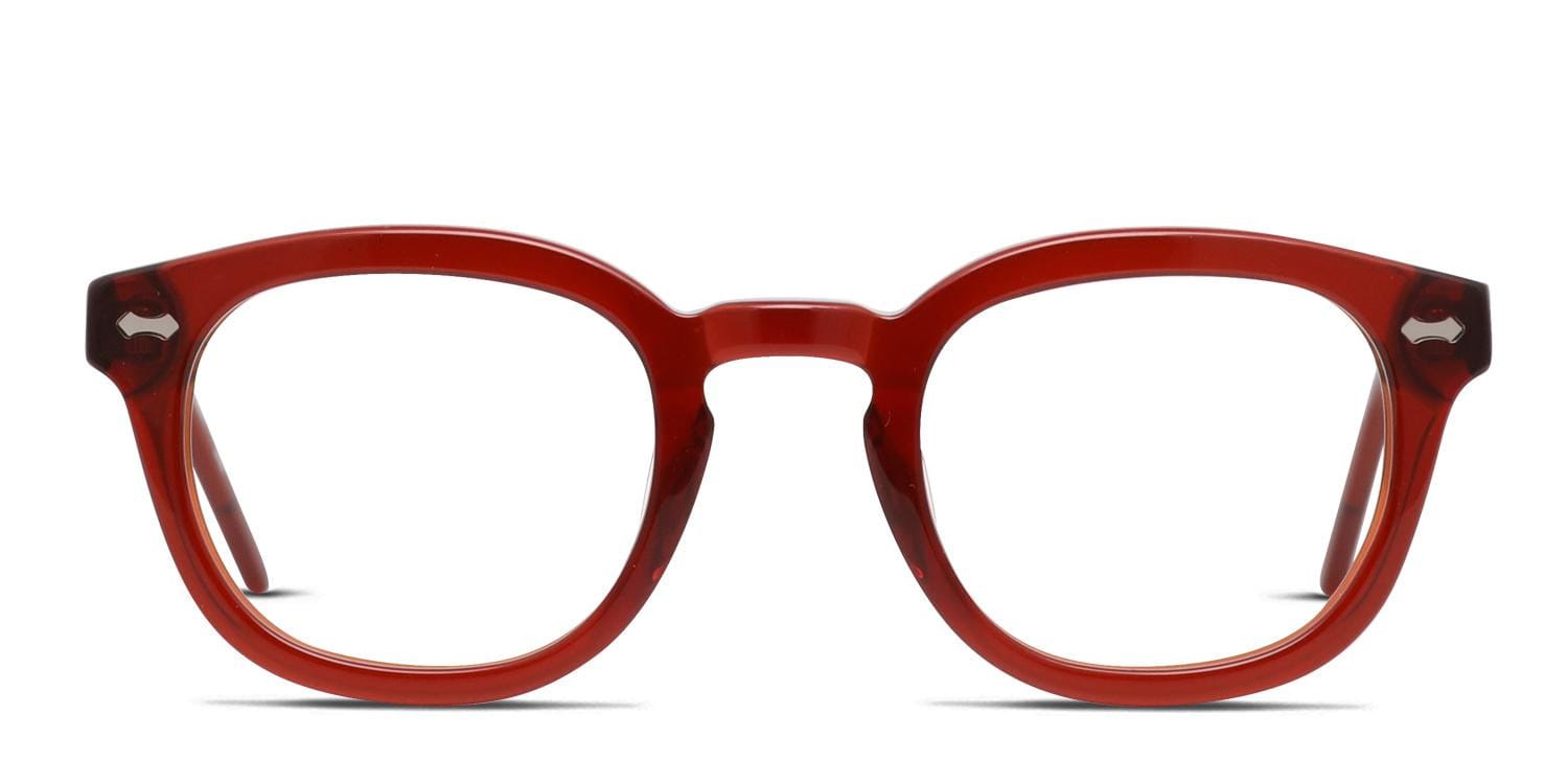 Muse Mitchum Red, Clear glasses - Red / Clear - Frontal View