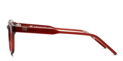 Muse Mitchum Red, Clear glasses - Red / Clear - Side View