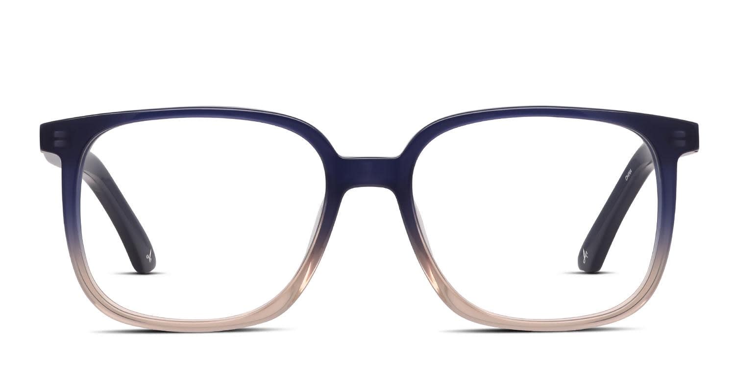 Amelia E. Celestia Blue, Brown, Clear glasses - Blue / Brown / Clear - Frontal View
