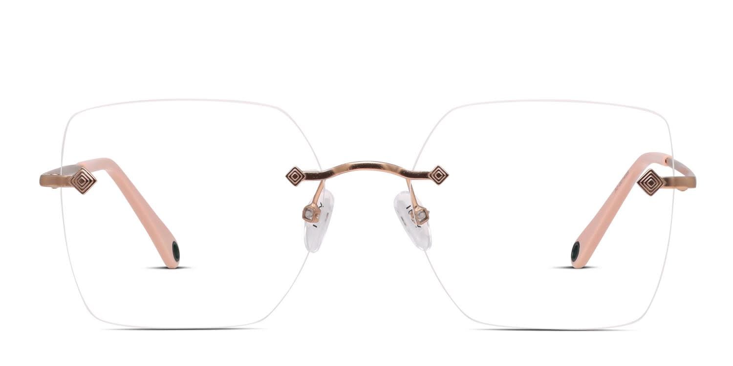 Yoji Chika Rose Gold glasses - Rose Gold - Frontal View