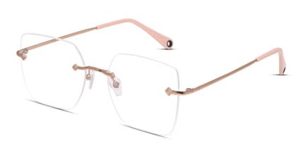 Yoji Chika Rose Gold glasses - Rose Gold - Angle View