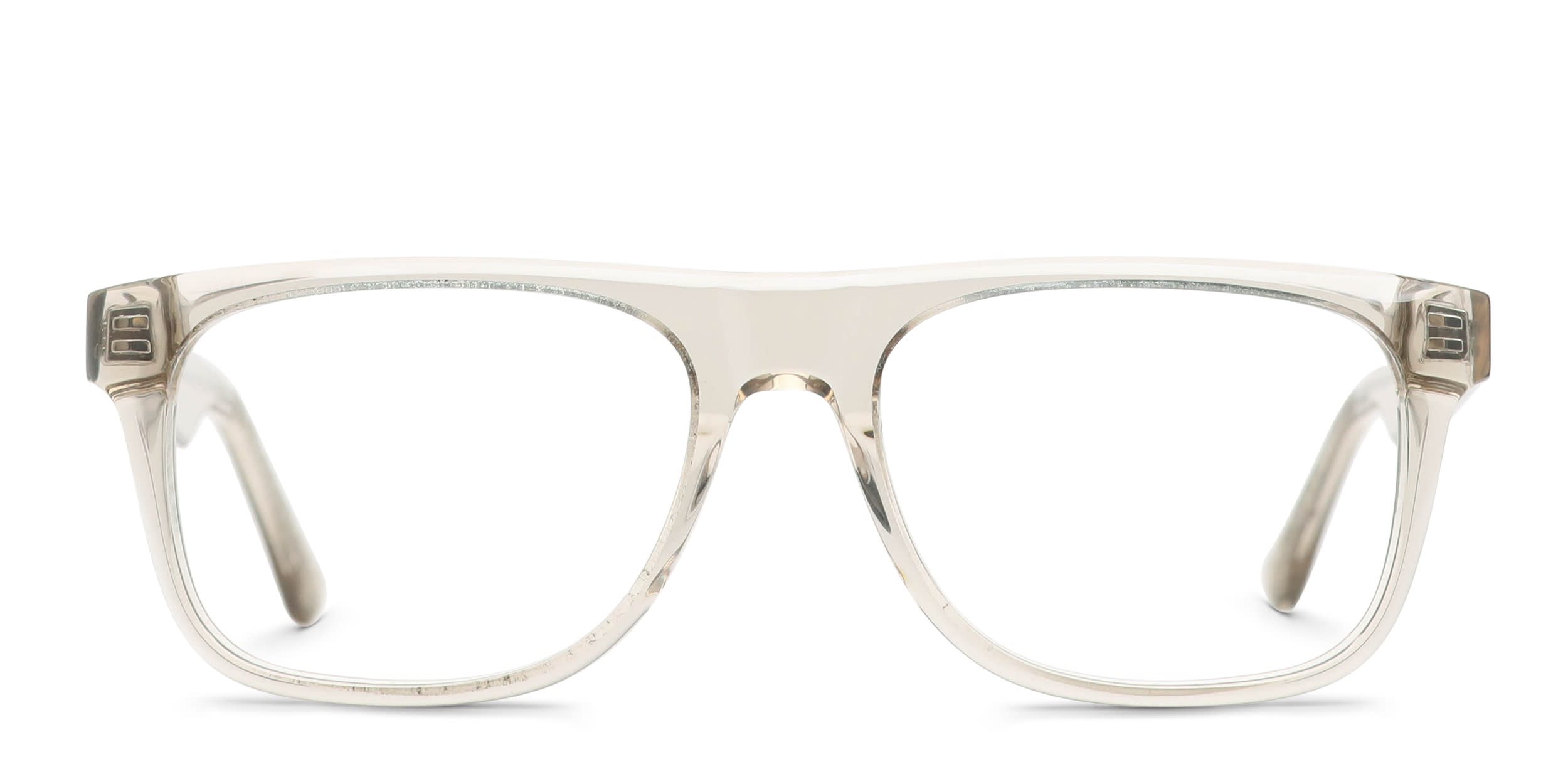 Muse Rocker Beige, Clear glasses - Beige / Clear - Frontal View