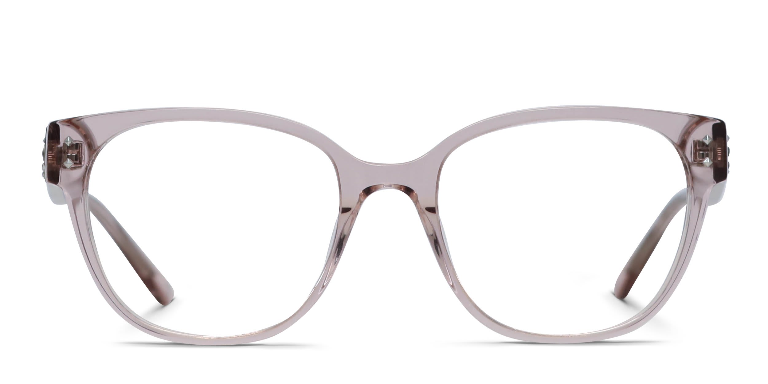 Amelia E. Nebula Pink, Clear glasses - Pink / Clear - Frontal View