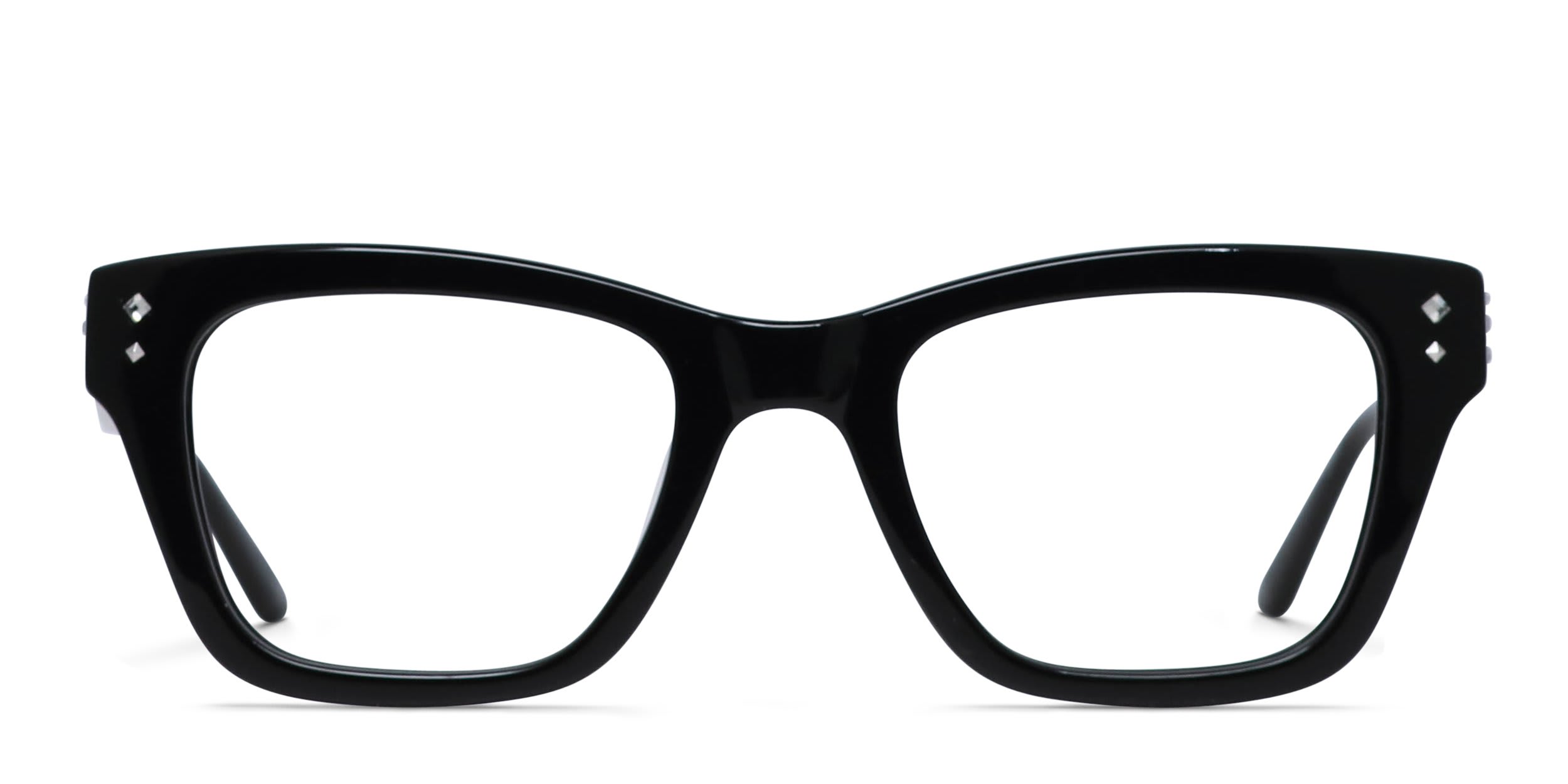 Amelia E. Glowline Shiny Black glasses - Shiny Black - Frontal View