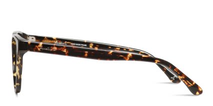 Amelia E. Europa Tortoise, Brown, Gold glasses - Tortoise / Brown / Gold - Side View