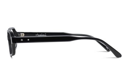 Amelia E. Brilliant Shiny Black glasses - Shiny Black - Side View
