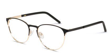 Ottoto Sandra Black, Gold glasses - Black / Gold - Angle View