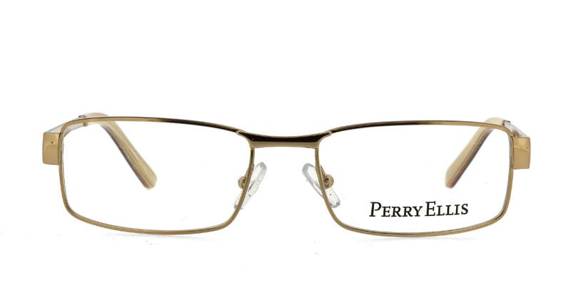 Perry Ellis PE309 Gold NA Rectangle Full Frame eyeglasses - front