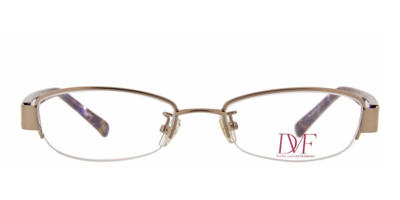 Diane Von Furstenberg DVF8015 Bronze NA Oval Half Frame sunglasses - front