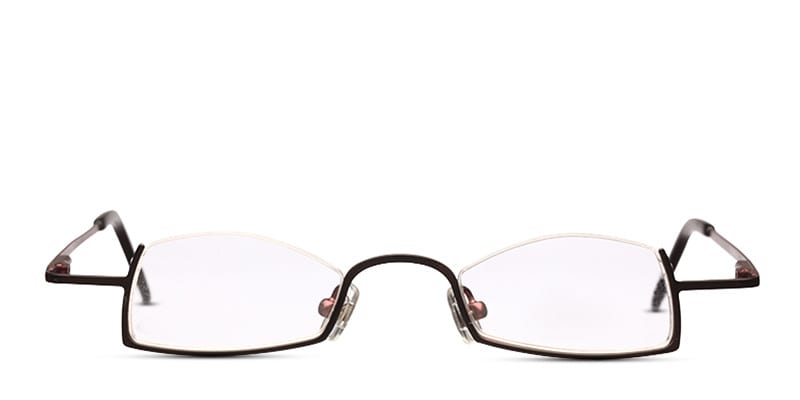 OGI 2175 Black w/Burgundy (Petit) NA Rectangle, Geometric Half Frame sunglasses - front