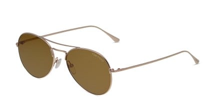 Tom Ford TF551 Ace-02 Gold/Brown glasses - Gold / Brown - Angle View