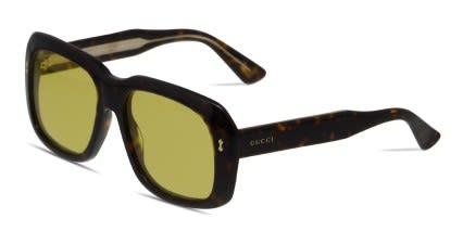 Gucci GG0049S Brown, Tortoise, Yellow glasses - Brown / Tortoise / Yellow - Angle View