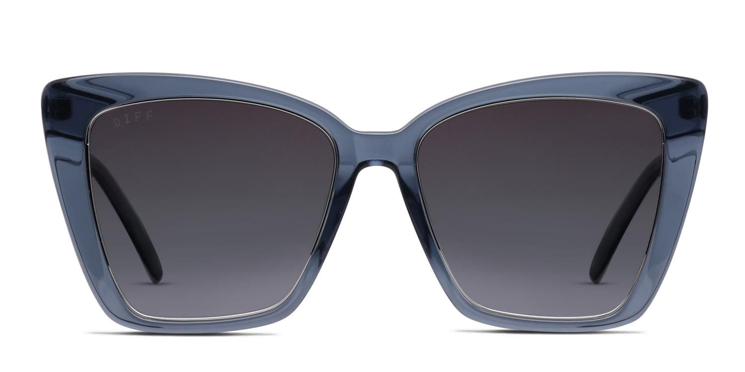 Diff Becky IV Blue/Clear Prescription Sunglasses